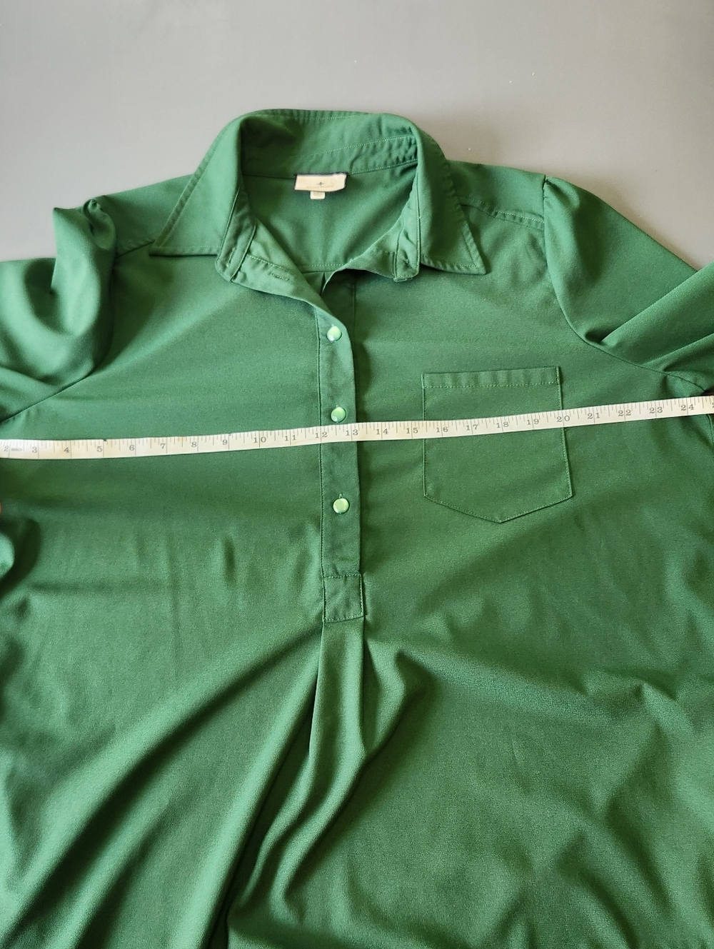 Tuckernuck Crepe Callahan Shirt Dress Emerald XXL Ruffle Pockets Flounce Hem - Picture 9 of 14